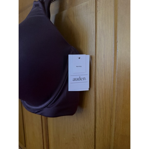 Auden Women's Burgundy Nursing Bra Size 44D Full Coverage Lightly Lined T-Shirt - Picture 2 of 7